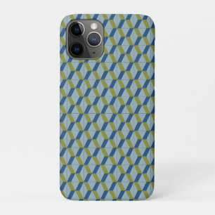 Geometric Portuguese tiles pattern in soft colours iPhone 11 Pro Case