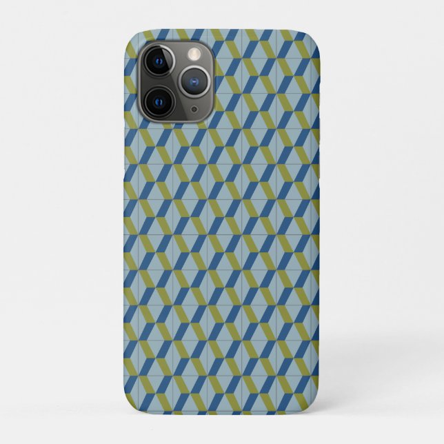 Geometric Portuguese tiles pattern in soft colours Case-Mate iPhone Case (Back)