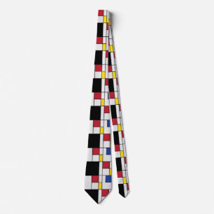 Geometric Primary Colours Abstract Design Tie