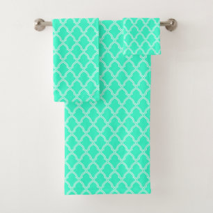 Geometric Print Bath Towel Set