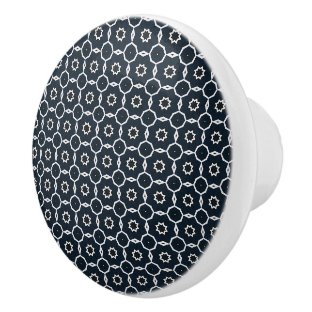 Geometric print ceramic knob (Right)