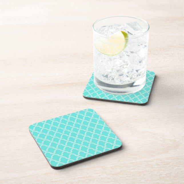 Geometric Print Plastic Coaster (Right Side)