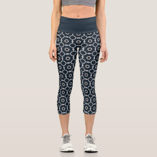 Geometric printed capri leggings