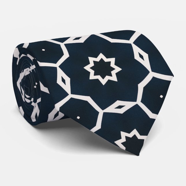 Geometric printed tie (Rolled)