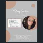 Geometric Public Notary Service Photo Flyer<br><div class="desc">Modern Flyers for Notary Public Services with Geometrical Shapes</div>