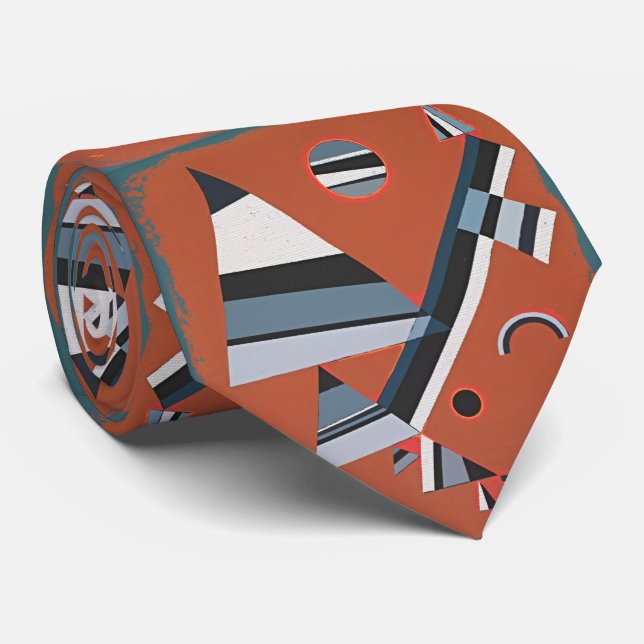 Geometric Pulse – Structured Motion Tie (Rolled)