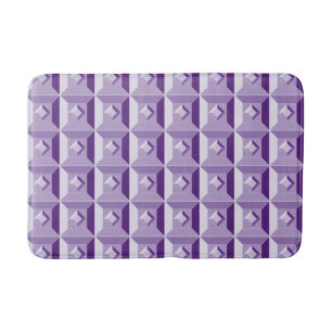 Geometric Purple Diamond Bath Mat