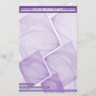 Geometric Purple Shades Personalized Stationery