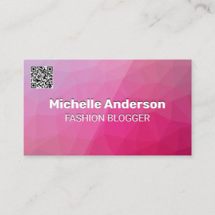 Geometric    QR code Business Card