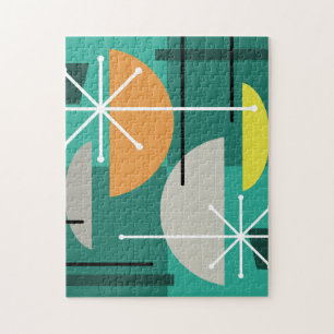 Geometric Quadrants Abstract Art Jigsaw Puzzle