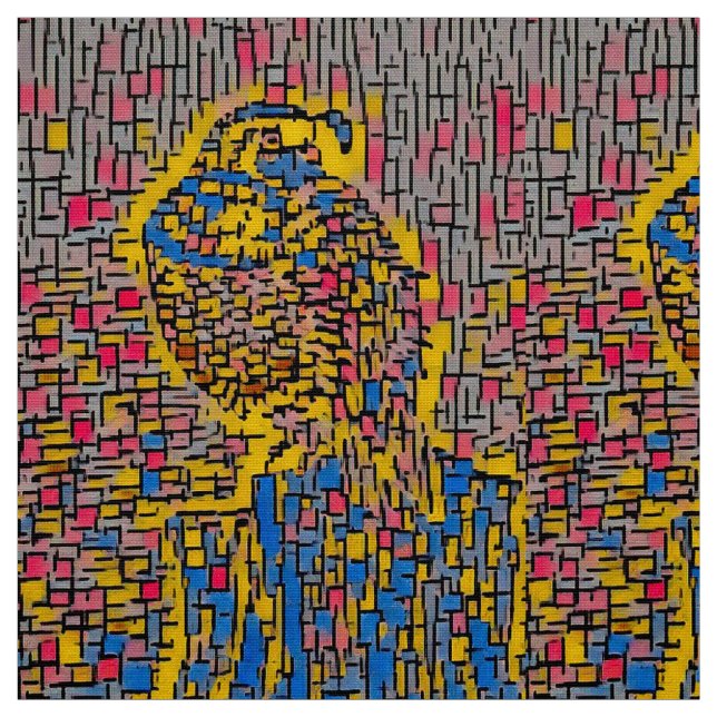 Geometric Quail Fabric (Swatch)