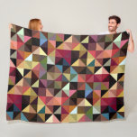 Geometric Quilt Pattern Design Fleece Blanket<br><div class="desc">Geometric Quilt Pattern Design</div>