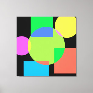 Geometric rainbow canvas print