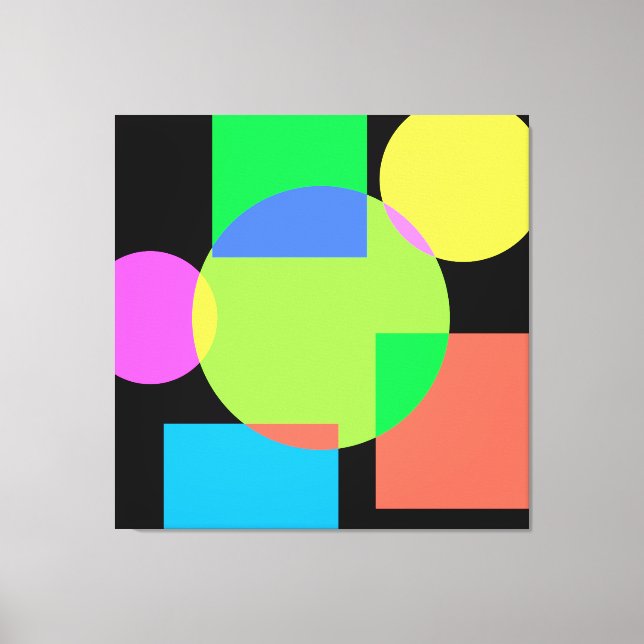Geometric rainbow canvas print (Front)