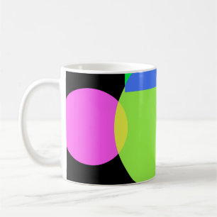 Geometric rainbow coffee mug