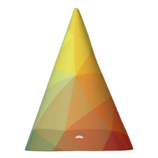 Geometric Rainbow Monogram Name Party Hat