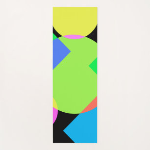 Geometric rainbow yoga mat