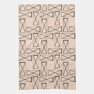 Geometric Rectangle X Design Kitchen Towel