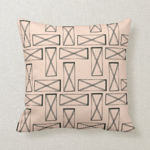 Geometric Rectangle X Design Throw Pillow