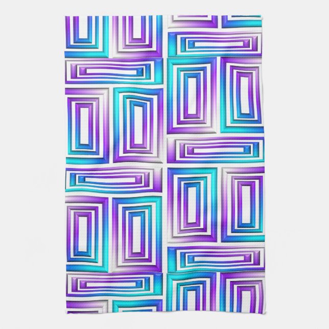 geometric rectangles kitchen towel (Vertical)