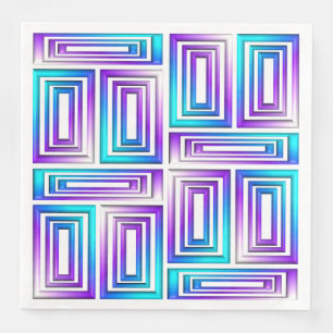 geometric rectangles paper napkins