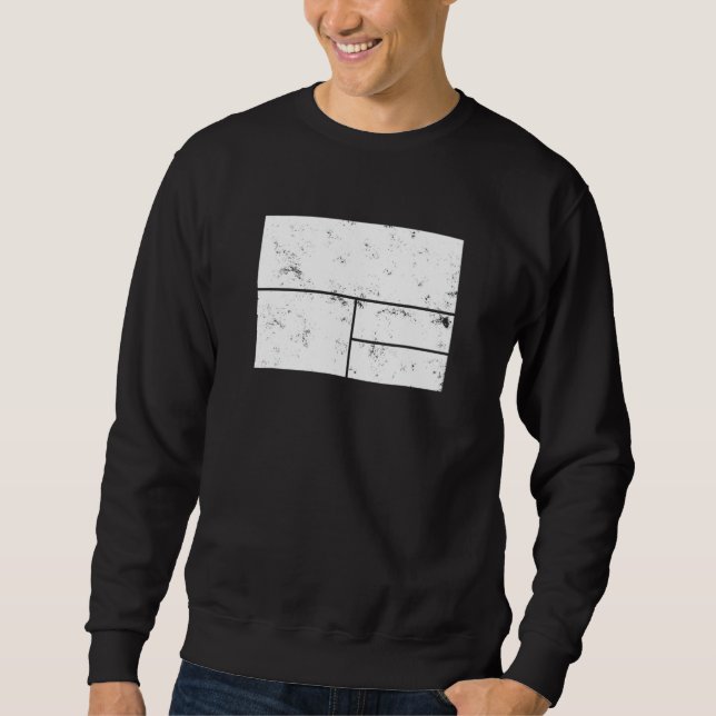 Geometric Rectangles Square Shapes Geometry Distre Sweatshirt (Front)