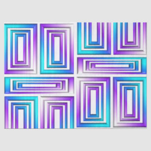 geometric rectangles tissue paper