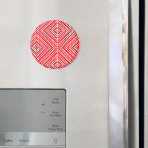 Geometric Red Magnet   Bold Modern Accent