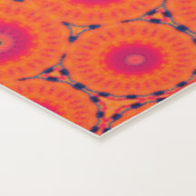 Geometric Red Orange Exercise Yoga Mat 