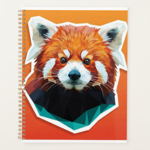 Geometric Red Panda Planner