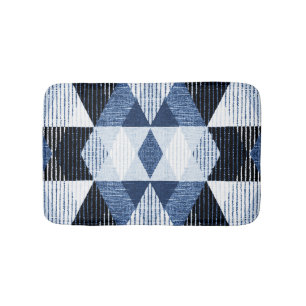 Geometric Repeat: Textured Background. Bath Mat