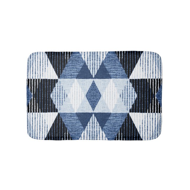 Geometric Repeat: Textured Background. Bath Mat (Front)