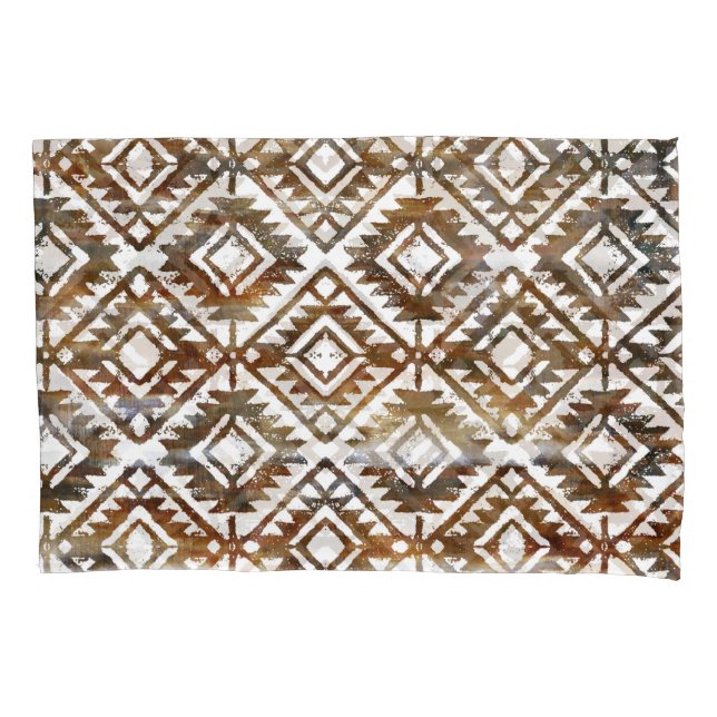 Geometric repeat, textured background pillowcase (Front)