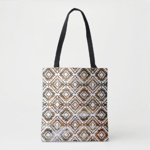 Geometric repeat, textured background tote bag