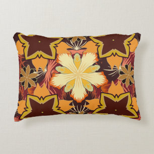 Geometric repeating seamless pattern with hexagon accent pillow