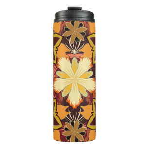Geometric repeating seamless pattern with hexagon thermal tumbler