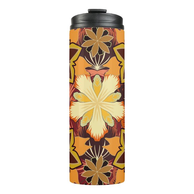 Geometric repeating seamless pattern with hexagon  thermal tumbler (Front)