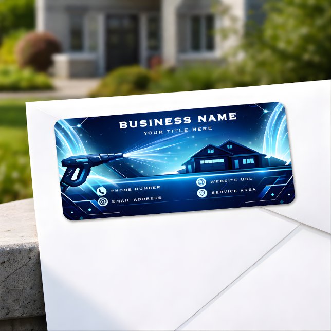 Geometric Residential Pressure Washing Glow Label (Creator Uploaded)