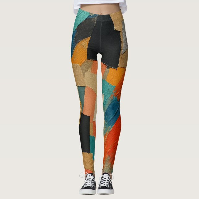 Geometric Resonance Leggings (Front)