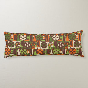Geometric Retro 50s Mid-Century Modern Abstract Body Pillow