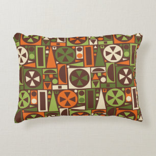 Geometric Retro 50s Mid-Century Modern Abstract Decorative Pillow