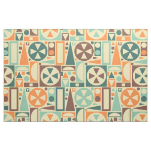 Geometric Retro 50s Mid-Century Modern Abstract Fabric