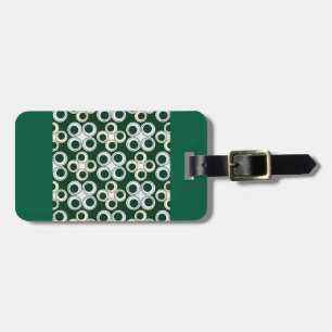 Geometric Retro Circles Pattern Luggage Tag