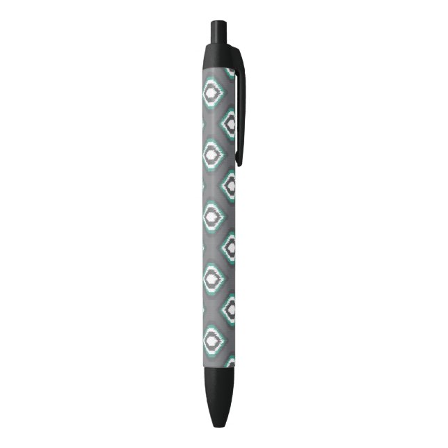 Geometric retro ikat tribal pattern black ink pen (Bottom (Vertical))