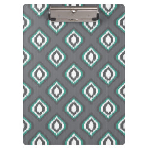Geometric retro ikat tribal pattern clipboard