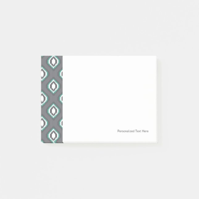 Geometric retro ikat tribal pattern post-it notes (Front)
