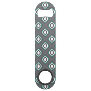 Geometric retro ikat tribal pattern speed bottle opener