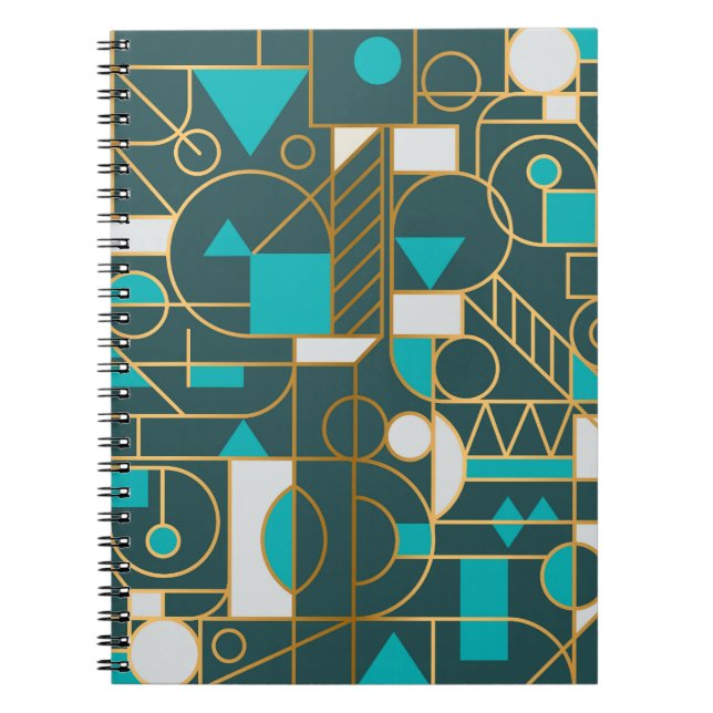 Geometric Retro: Minimalist Artwork Poster. Notebook (Front)