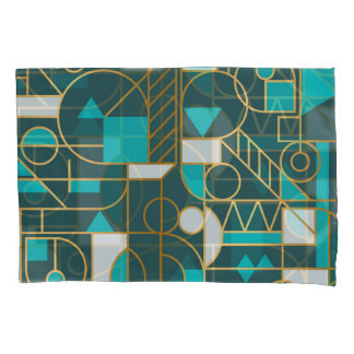 Geometric Retro: Minimalist Artwork Poster. Pillowcase