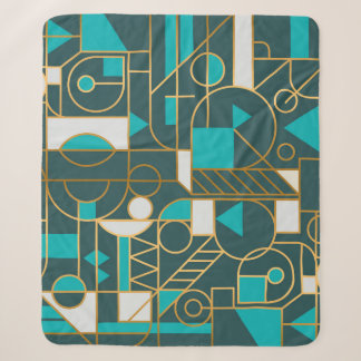 Geometric Retro: Minimalist Artwork Poster. Sherpa Blanket